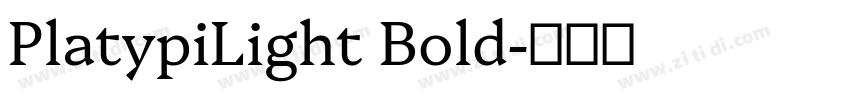 PlatypiLight Bold字体转换